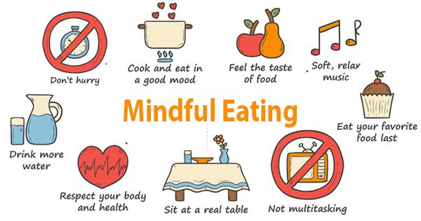 healthy food and mindfulness practice