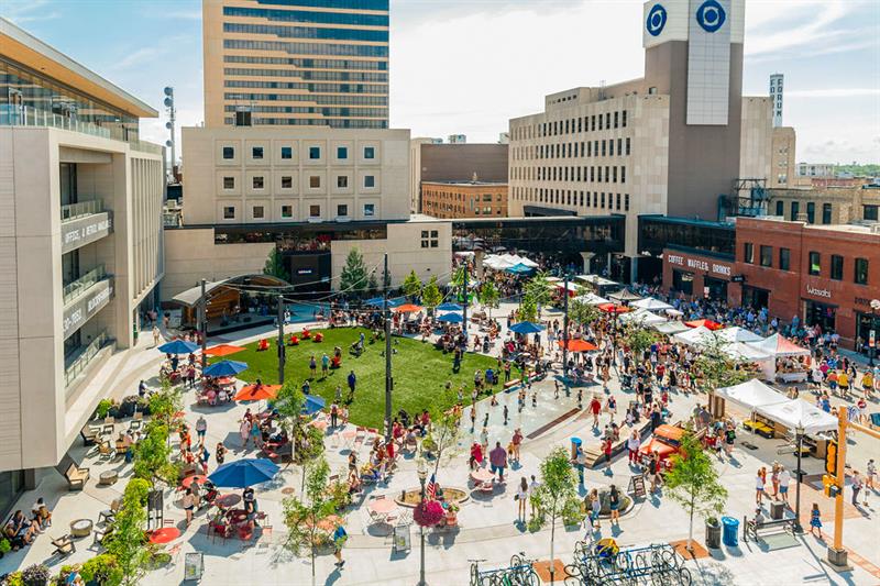 community gathering urban landscape