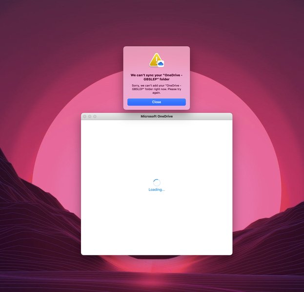 Fenêtre des préférences de OneDrive montrant l'option 'Dissocier ce Mac'