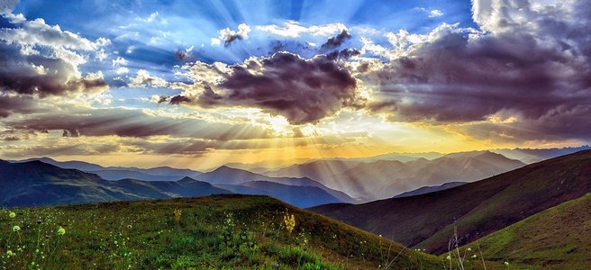 motivational natural landscape showing energy and growth
