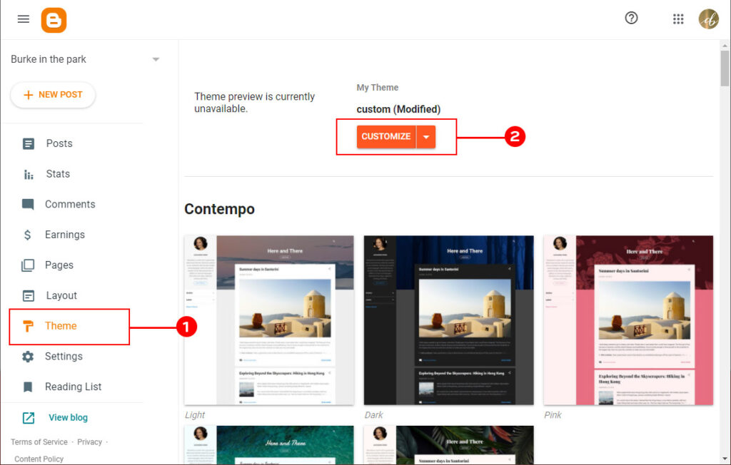Blogger responsive screen design computers mobile