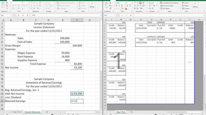financial documents ledger