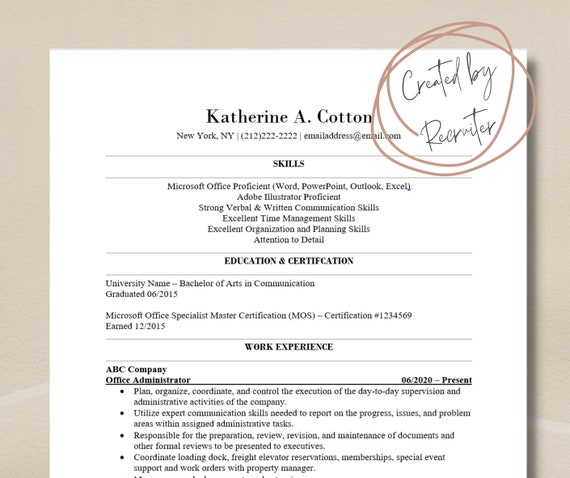 professional resume documents on desk