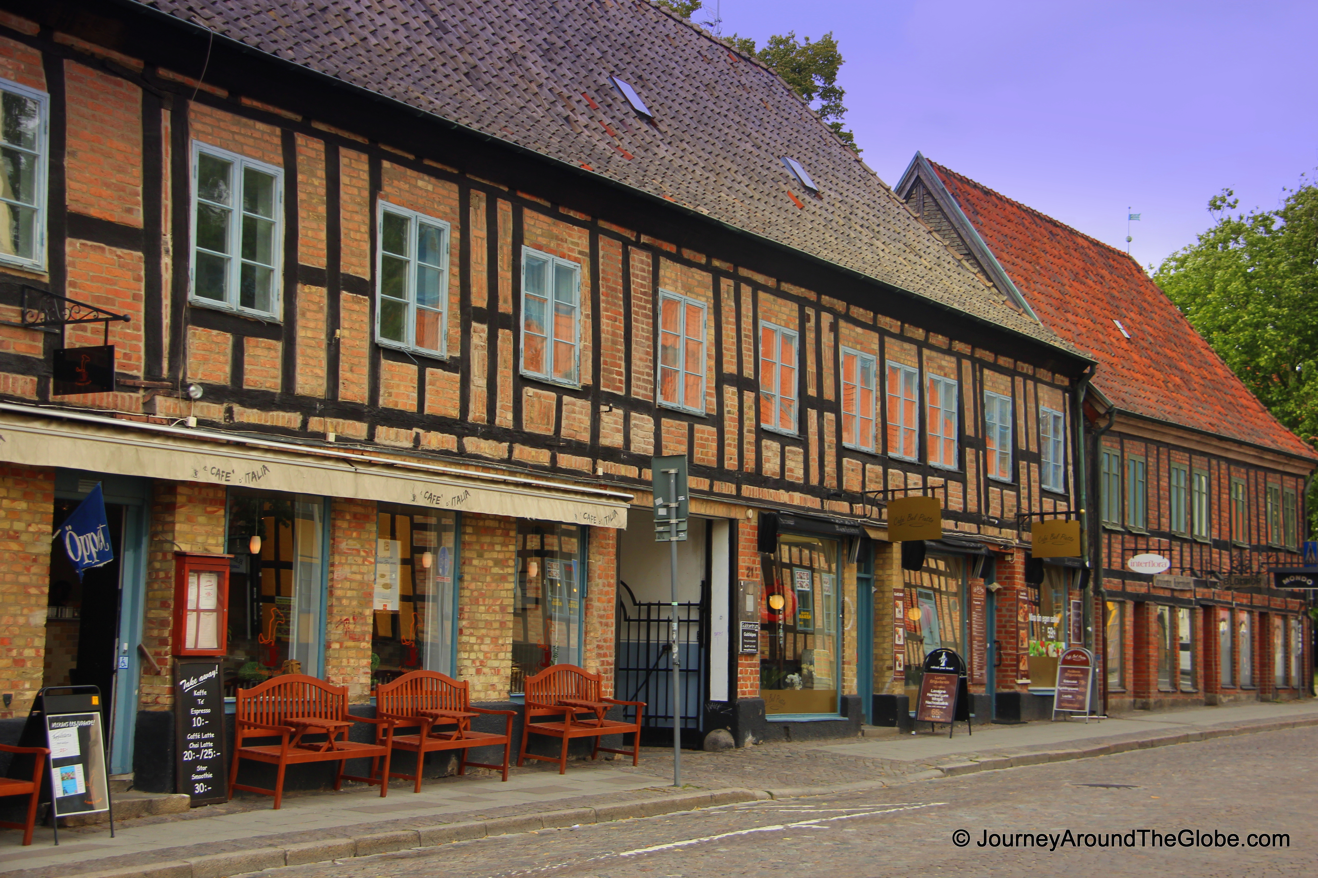 historic swedish town street