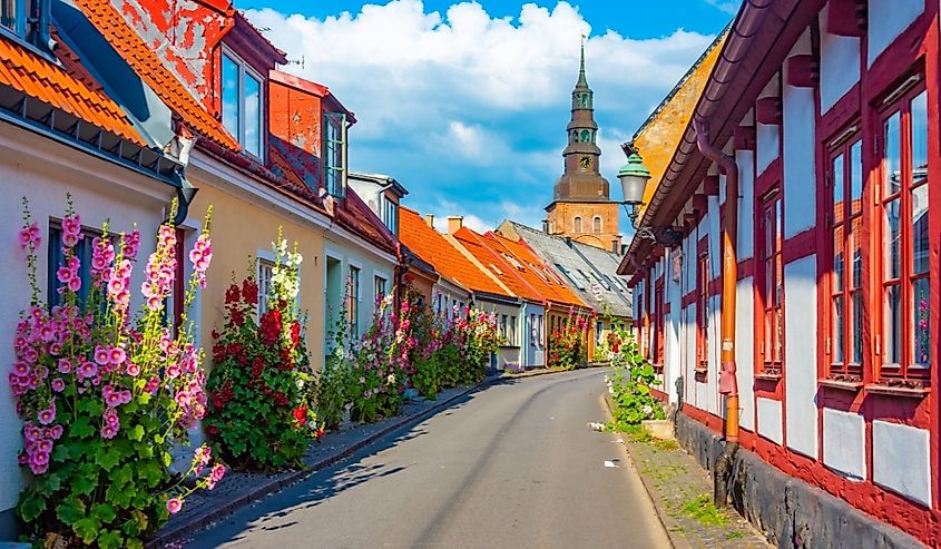 Swedish villa in a small town street