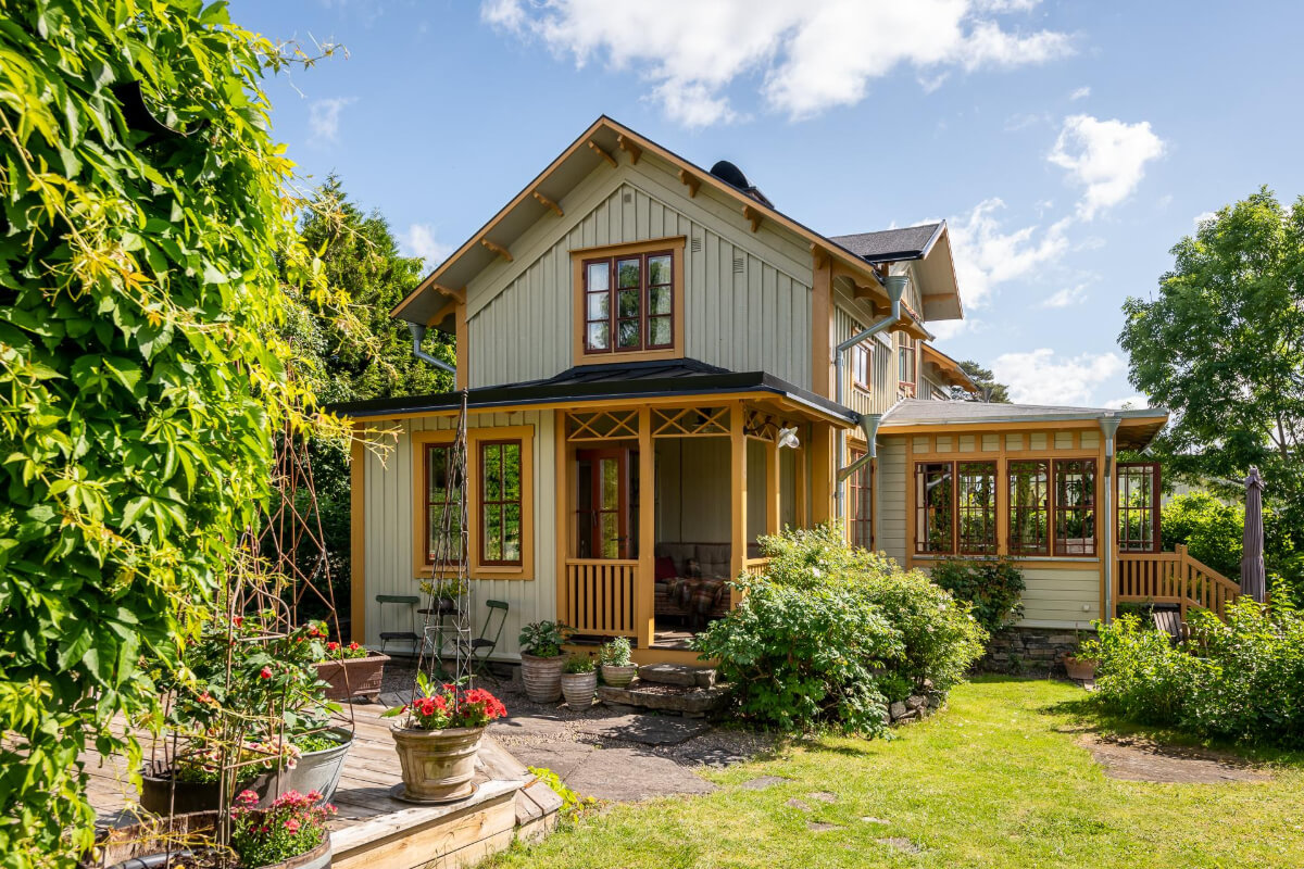 historic swedish villa landscape
