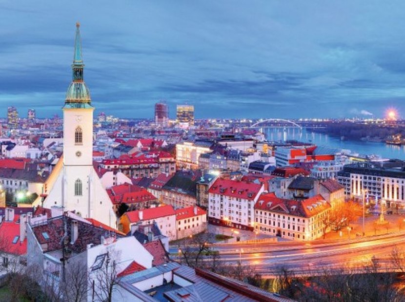 romantic bratislava cityscape