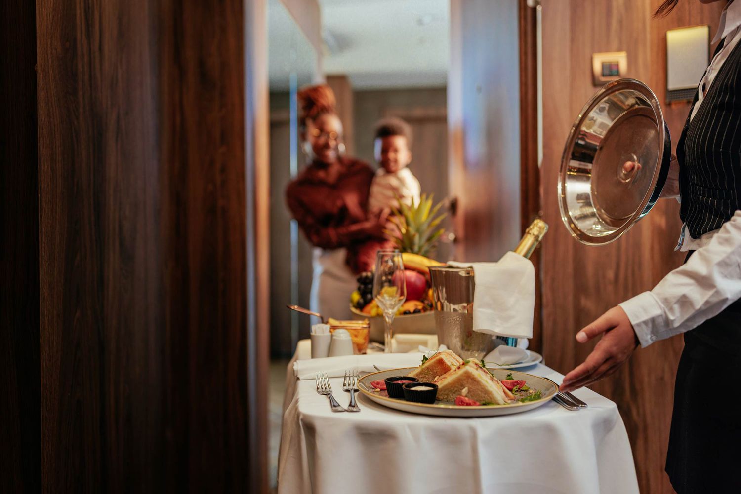 luxurious hotel room service