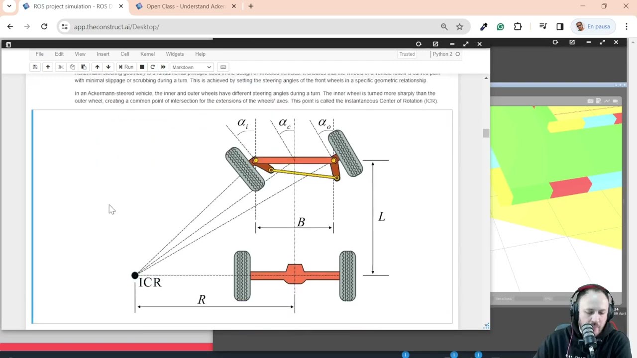 ackermann robot navigation simulation