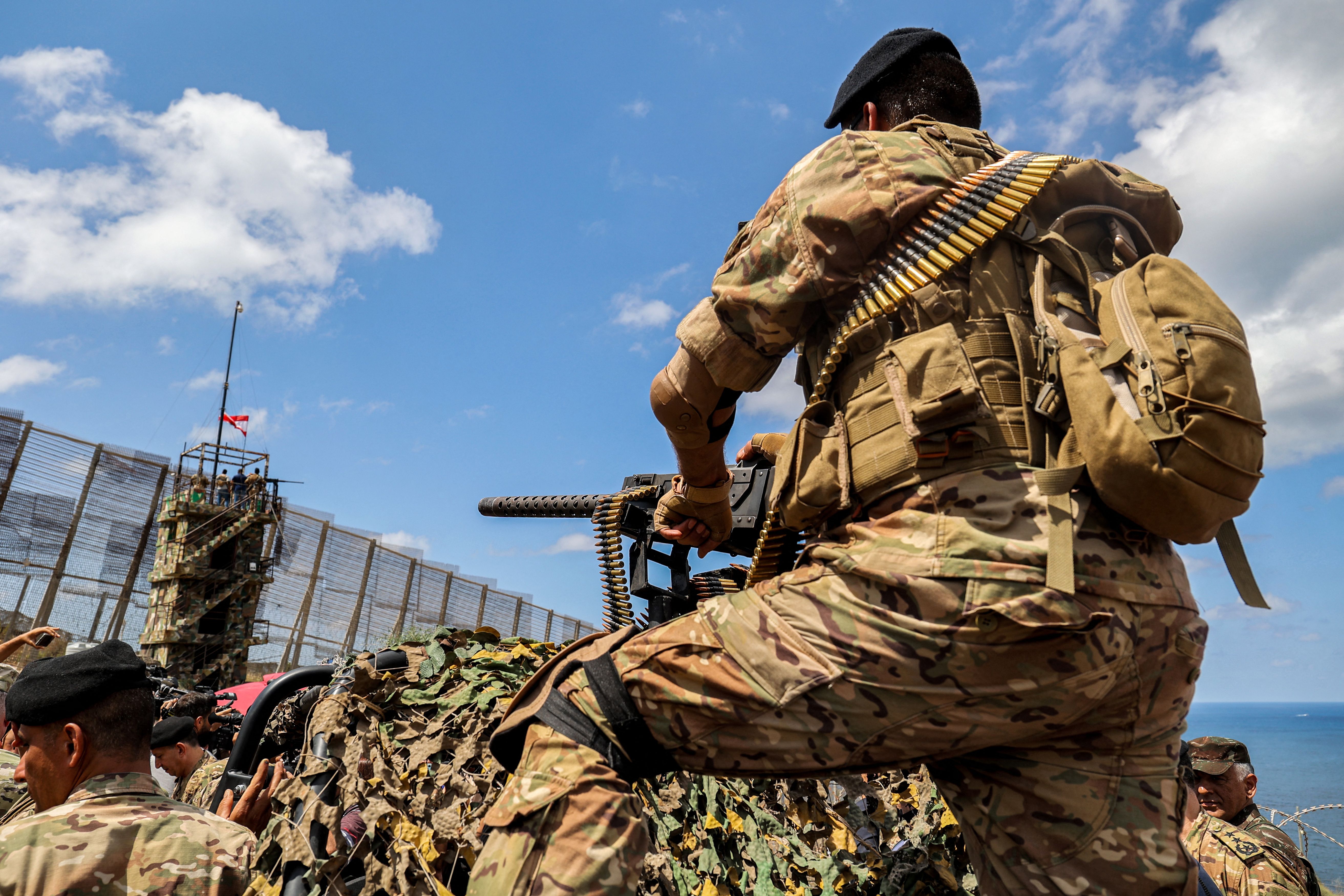 dramatic military equipment south lebanon