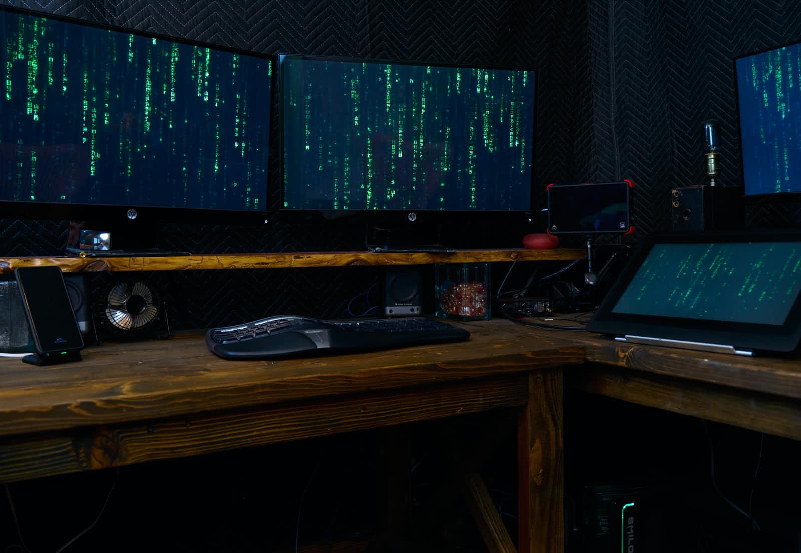 terminal emulator setup on desk