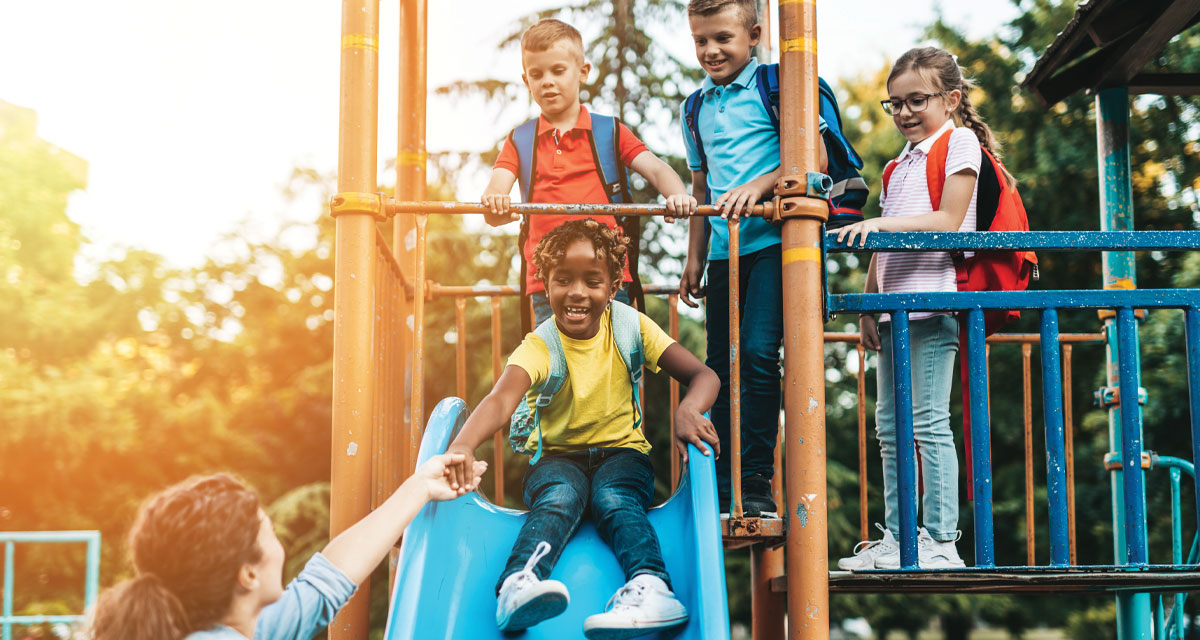 children playing in safe environments
