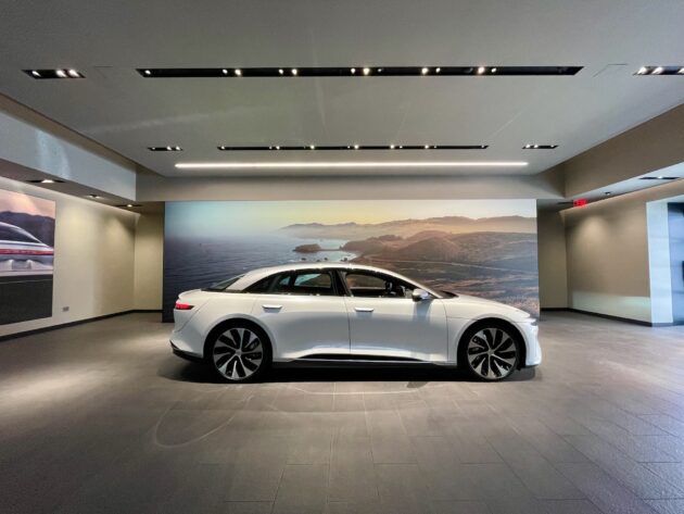 electric vehicles and showroom landscapes