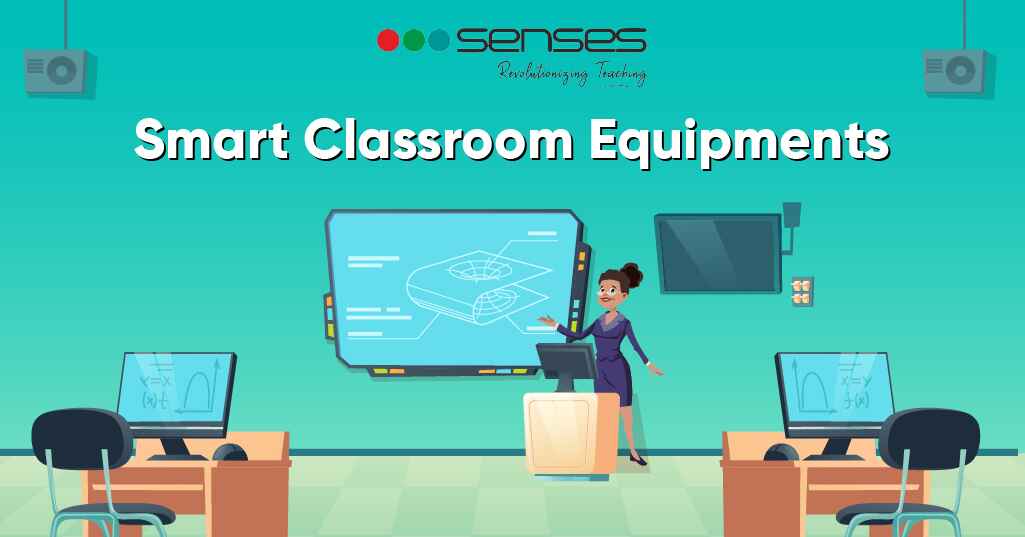 modern training session equipment in corporate classroom