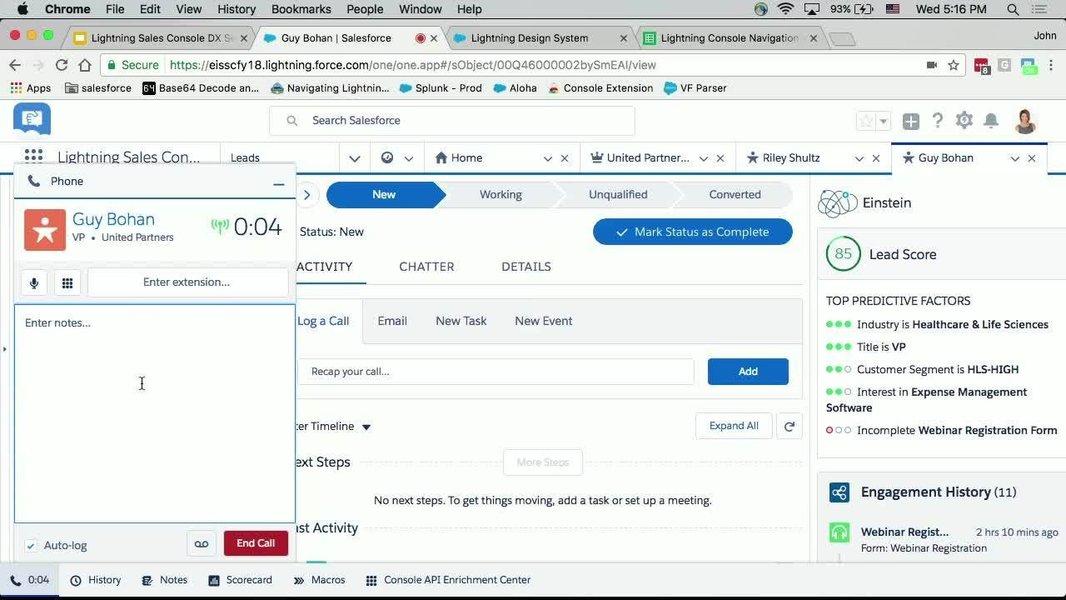 salesforce dashboard office workspace