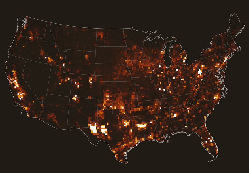 Methane concentrations over the US in 2019 observed by TROPOMI