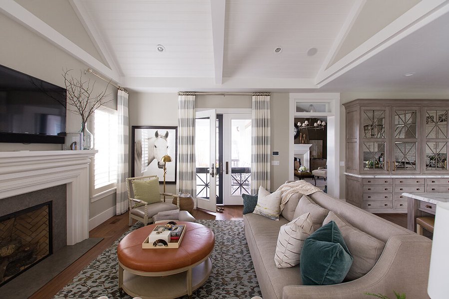 Well-designed living room interior with stylish furniture