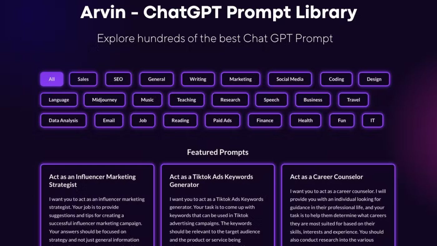 prompt library system