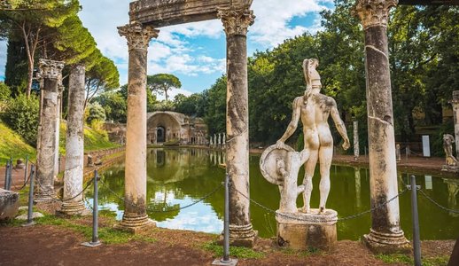 ancient roman ruins and statues