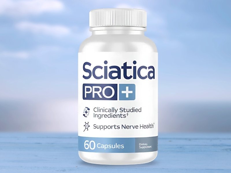 Sciatica Pro Plus supplement bottle and ingredients
