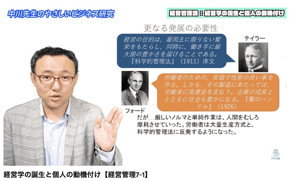 科学的管理法の4つの原則を示す図