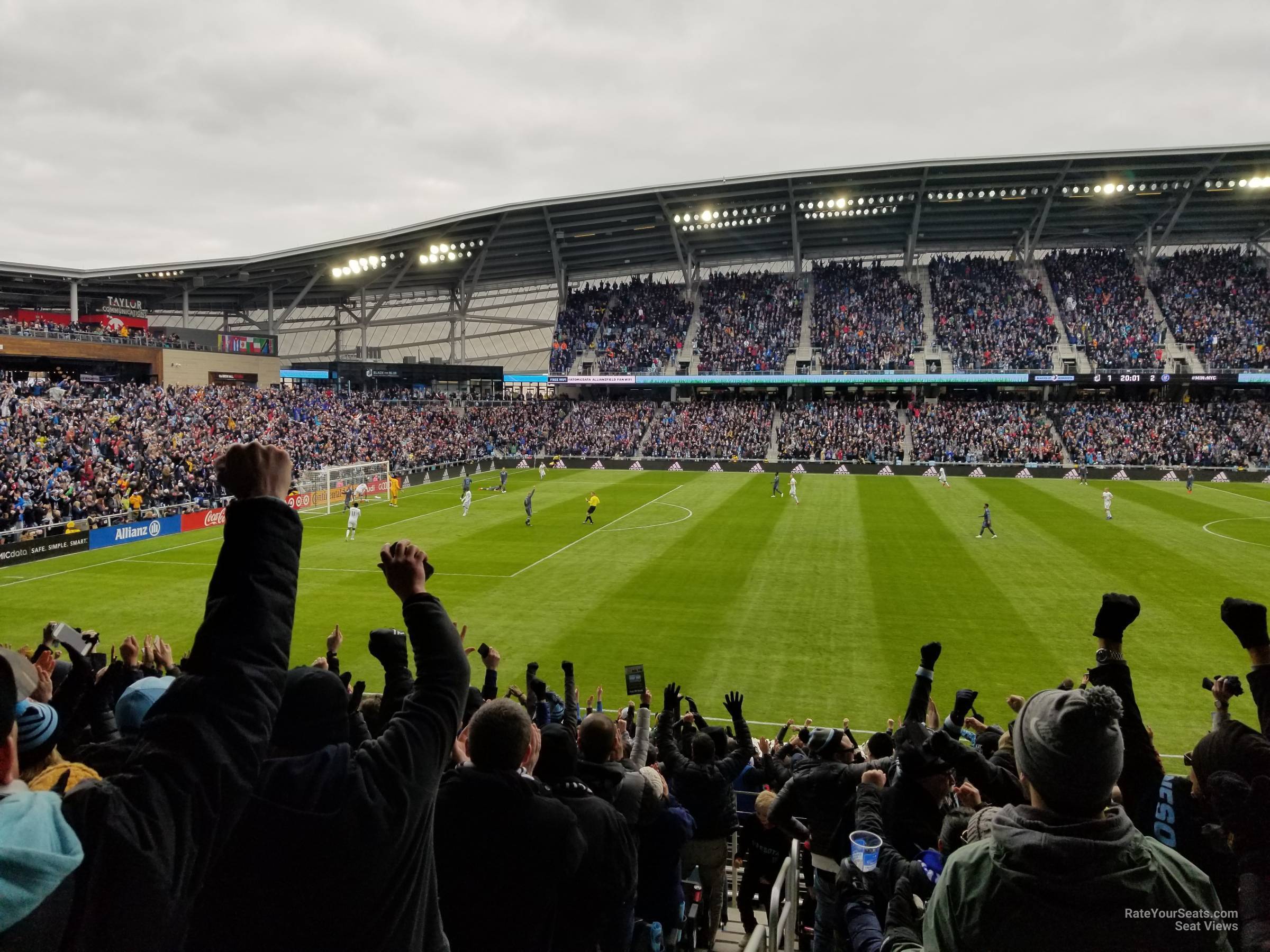 soccer stadium match on field