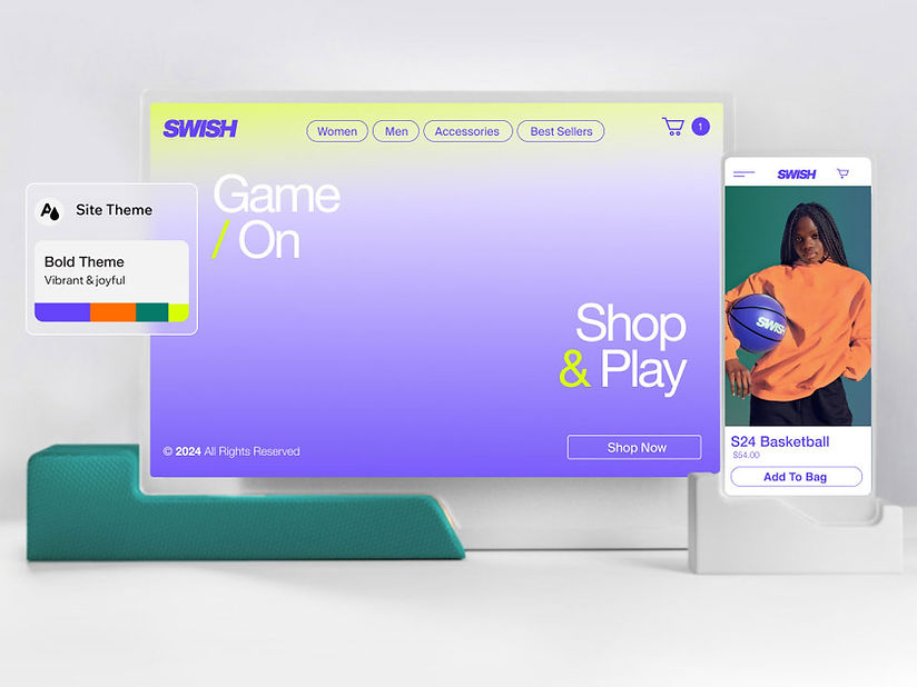 website builder tools and modern web design elements