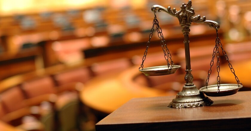 legal courtroom scales and documents