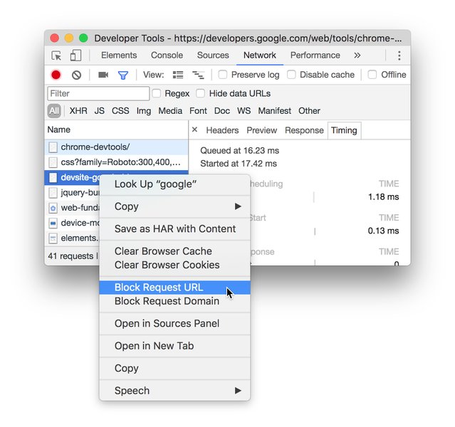 Chrome Developer Tools Network Monitor