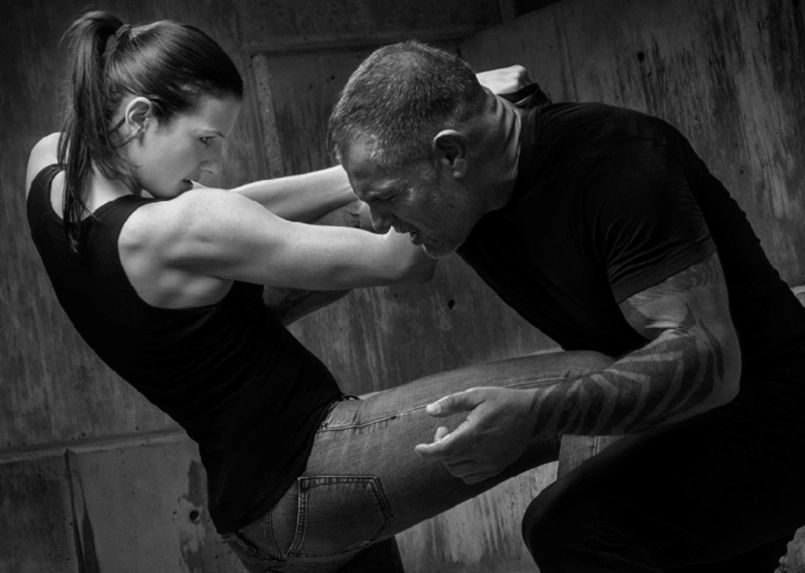 female self defense training session