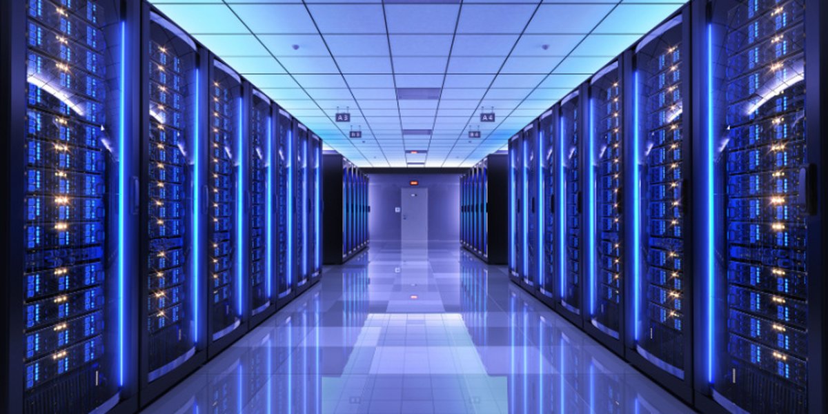 IT technician working on a server