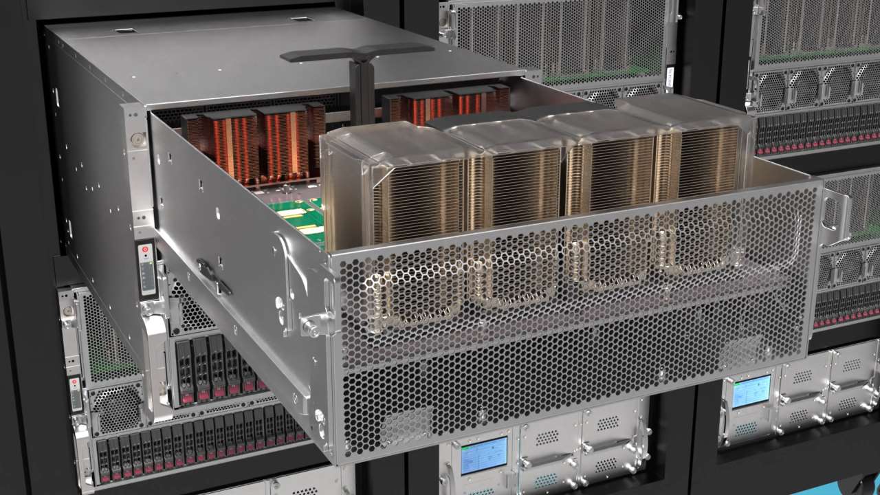 server room with AI hardware