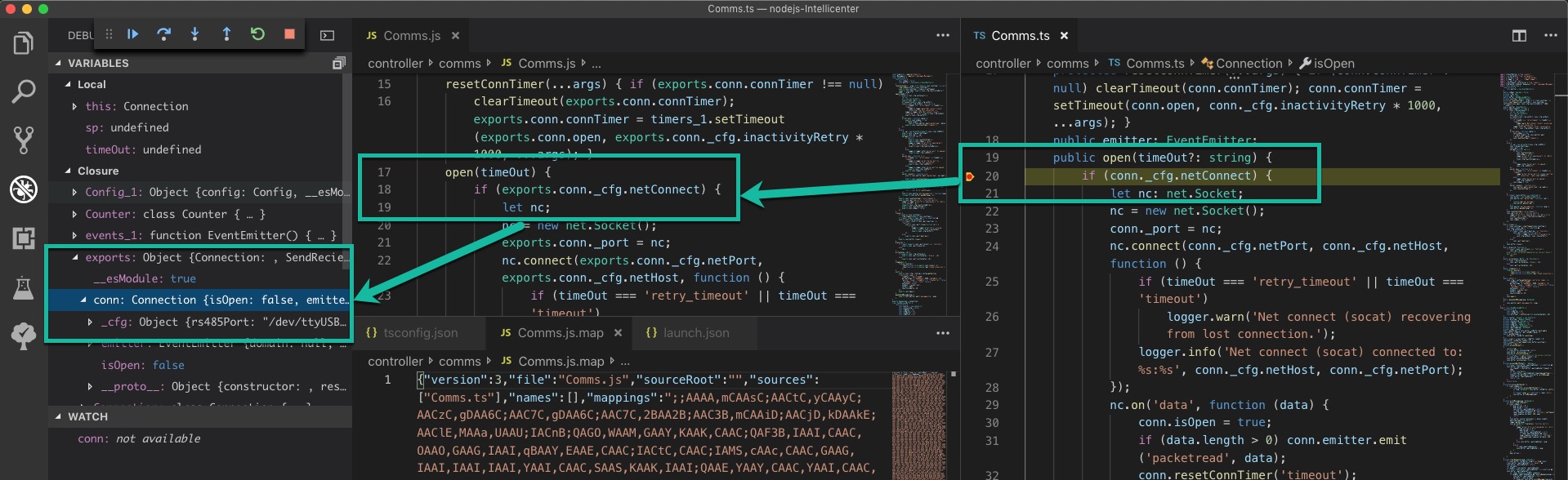 typescript code variables