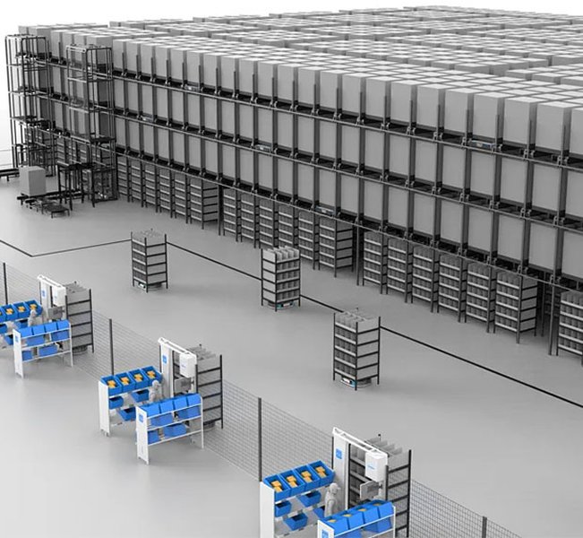 Automated storage system for aerospace components