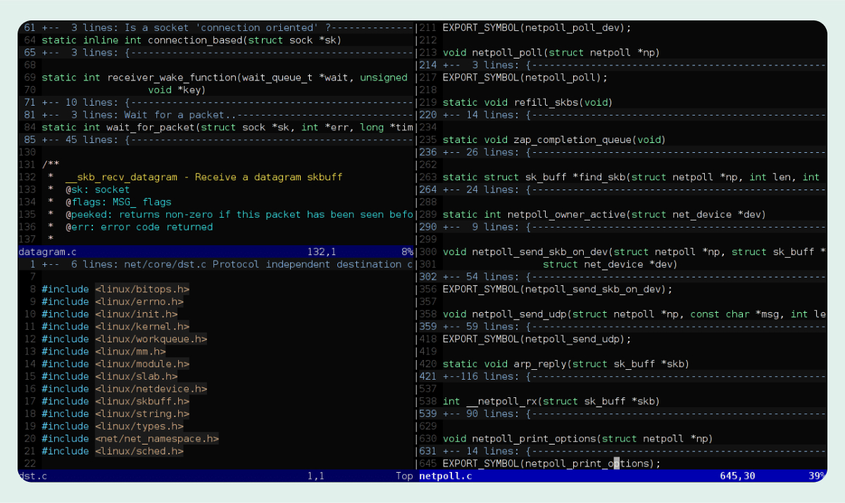linux terminal and code editors
