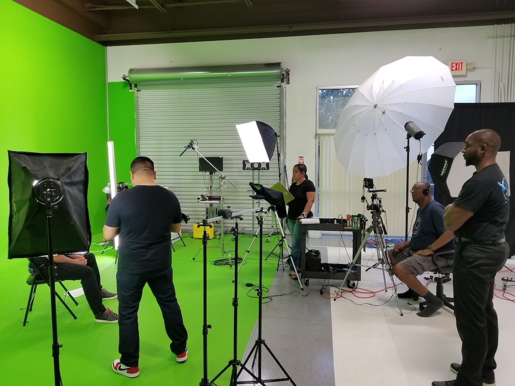 visual technology equipment and studio setup