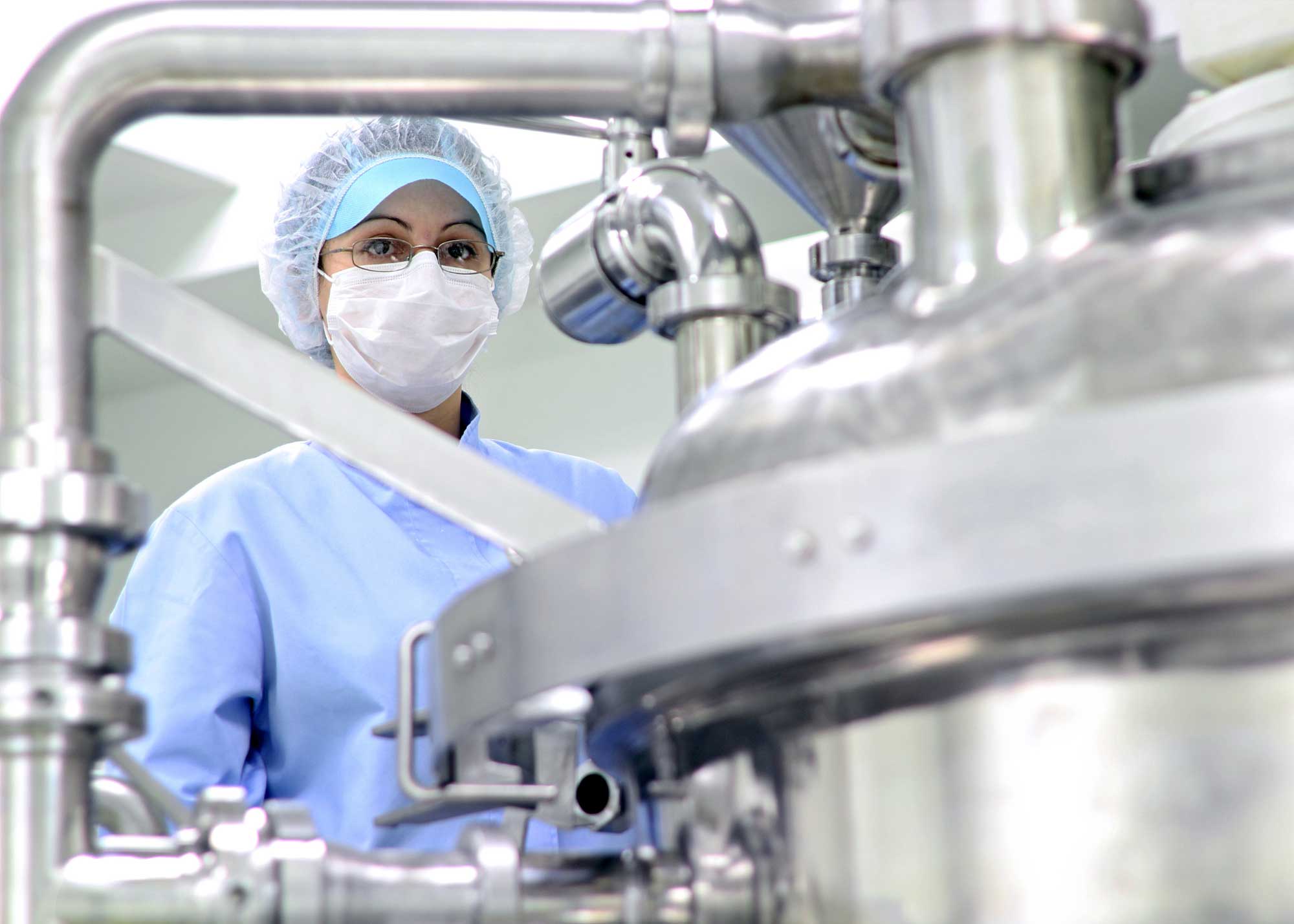 industrial mixing equipment in a laboratory