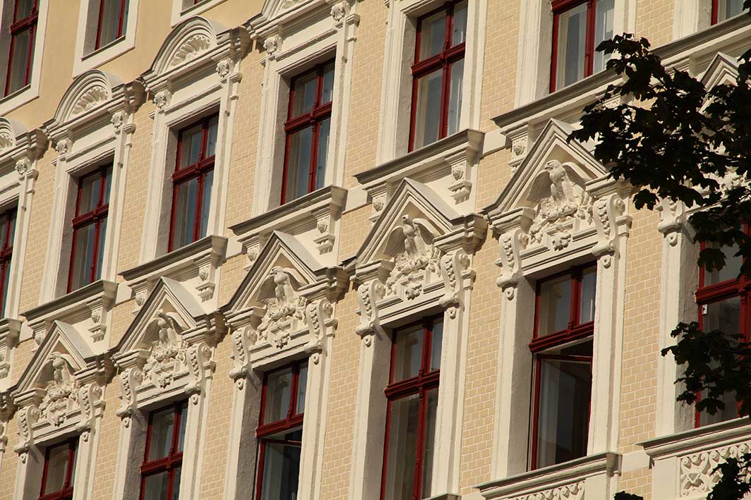 silikate paint facade building