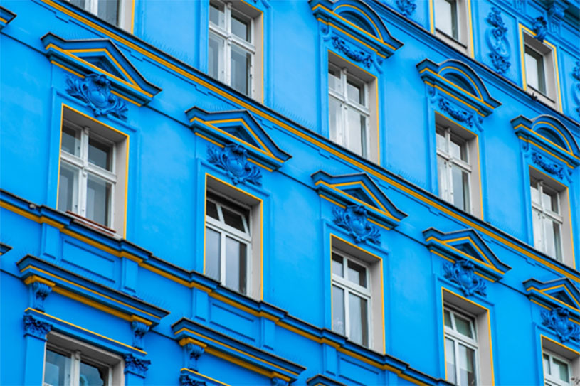 mineral paint application building facade