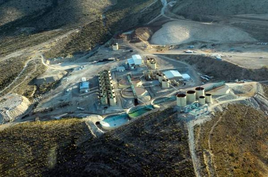 La Encantada Silver Mine processing plant, showcasing mining infrastructure.