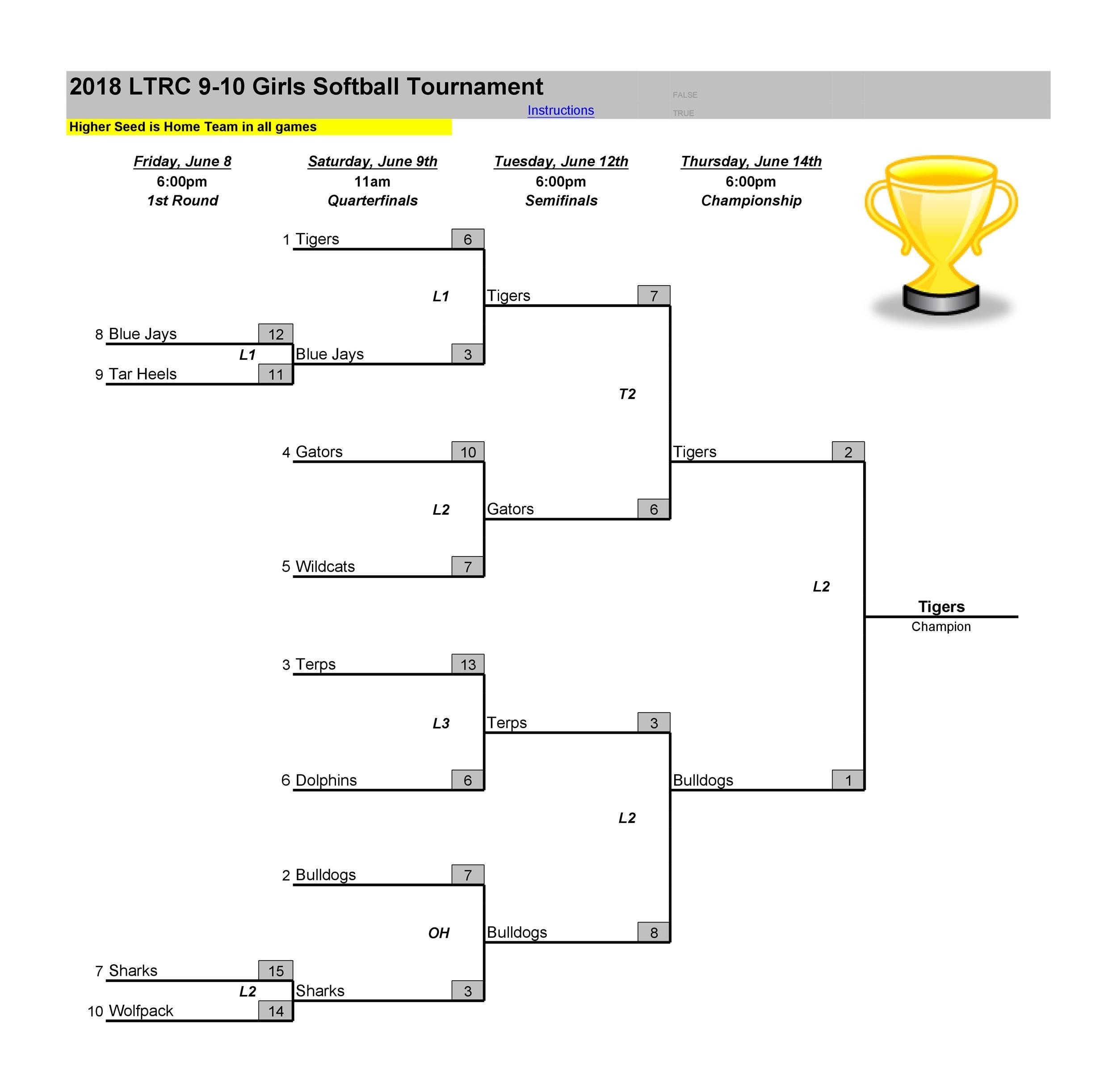 tournament bracket diagram with teams and progression
