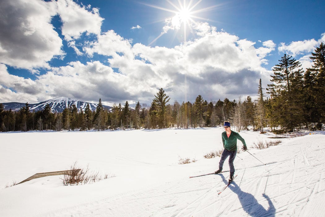 cross country skiing trail scenes