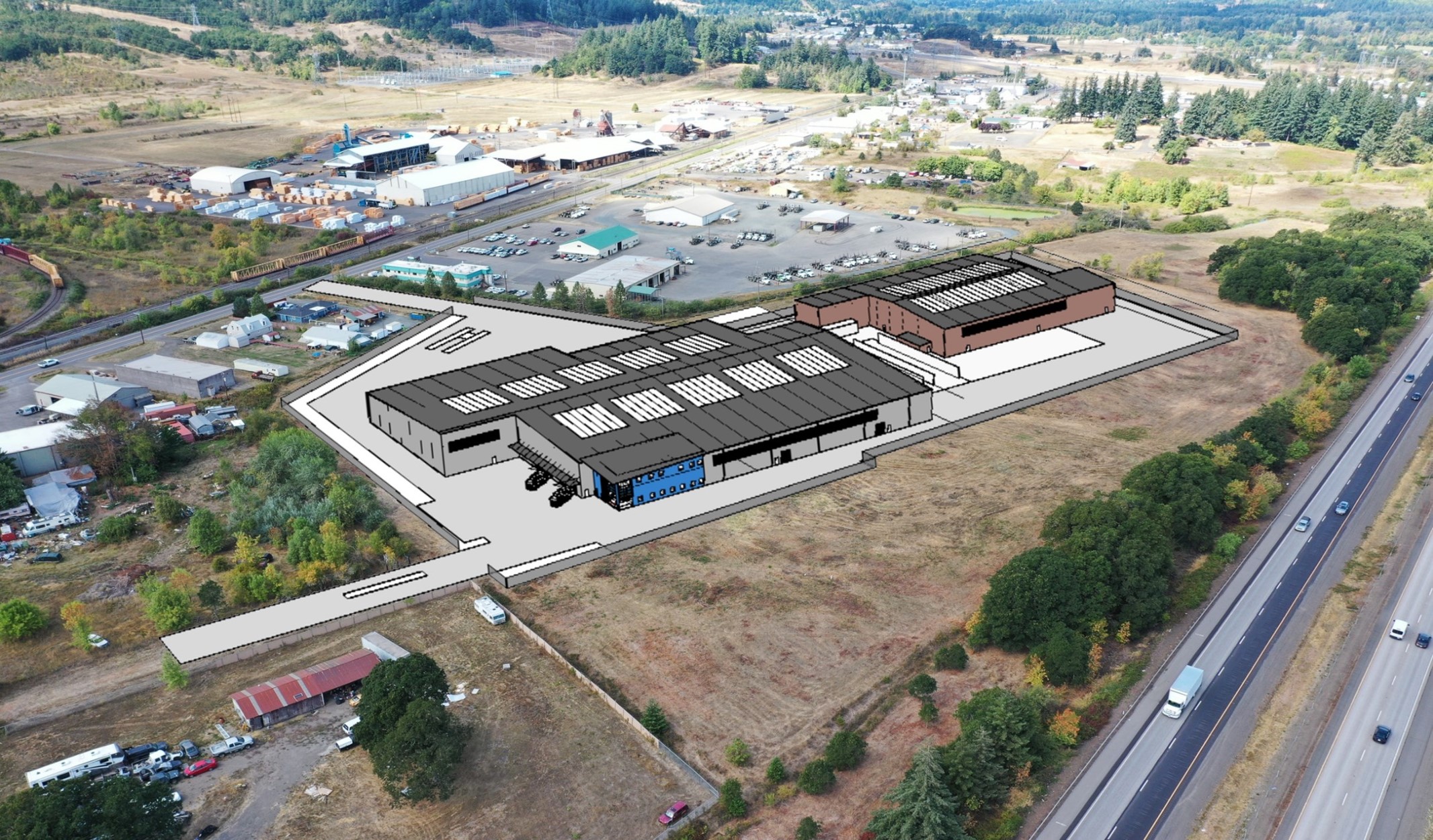 recycling facility industrial landscape