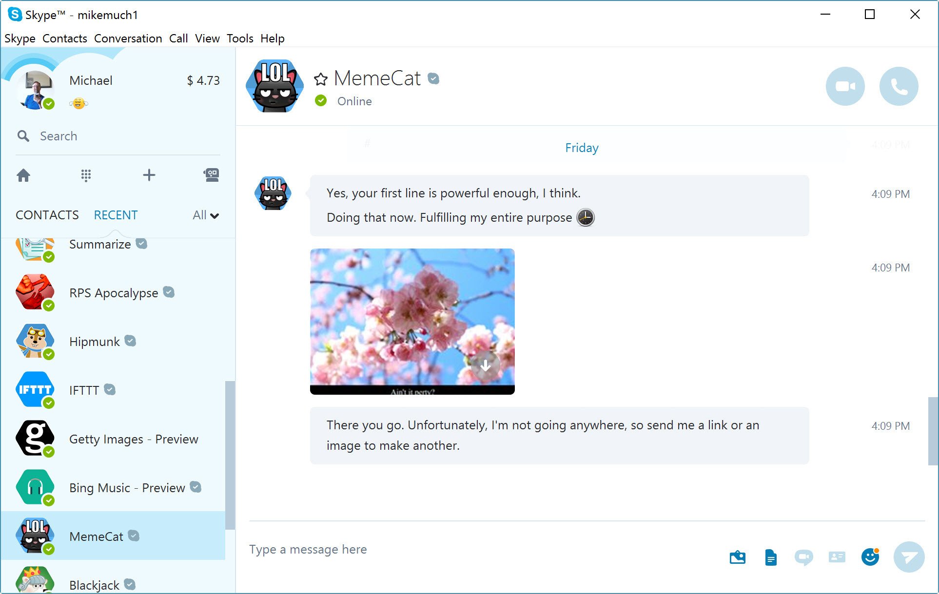 real world computer screen skype interface