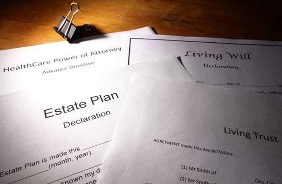 Gavel and documents representing legal proceedings in divorce