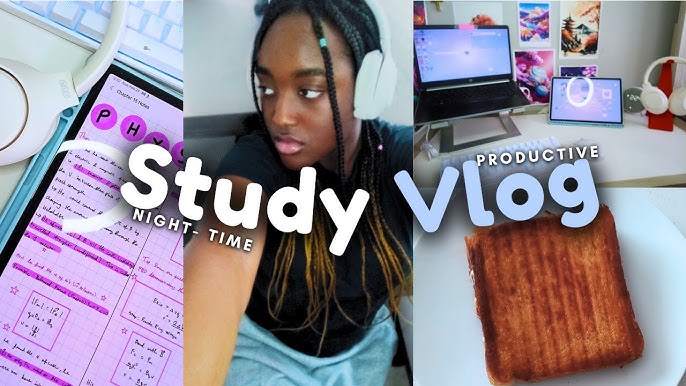 students studying late night with digital devices