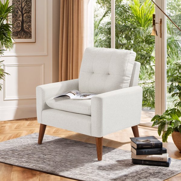 Modern fabric upholstered accent chair