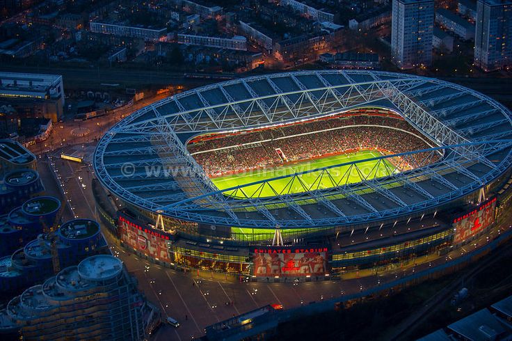soccer stadium night view