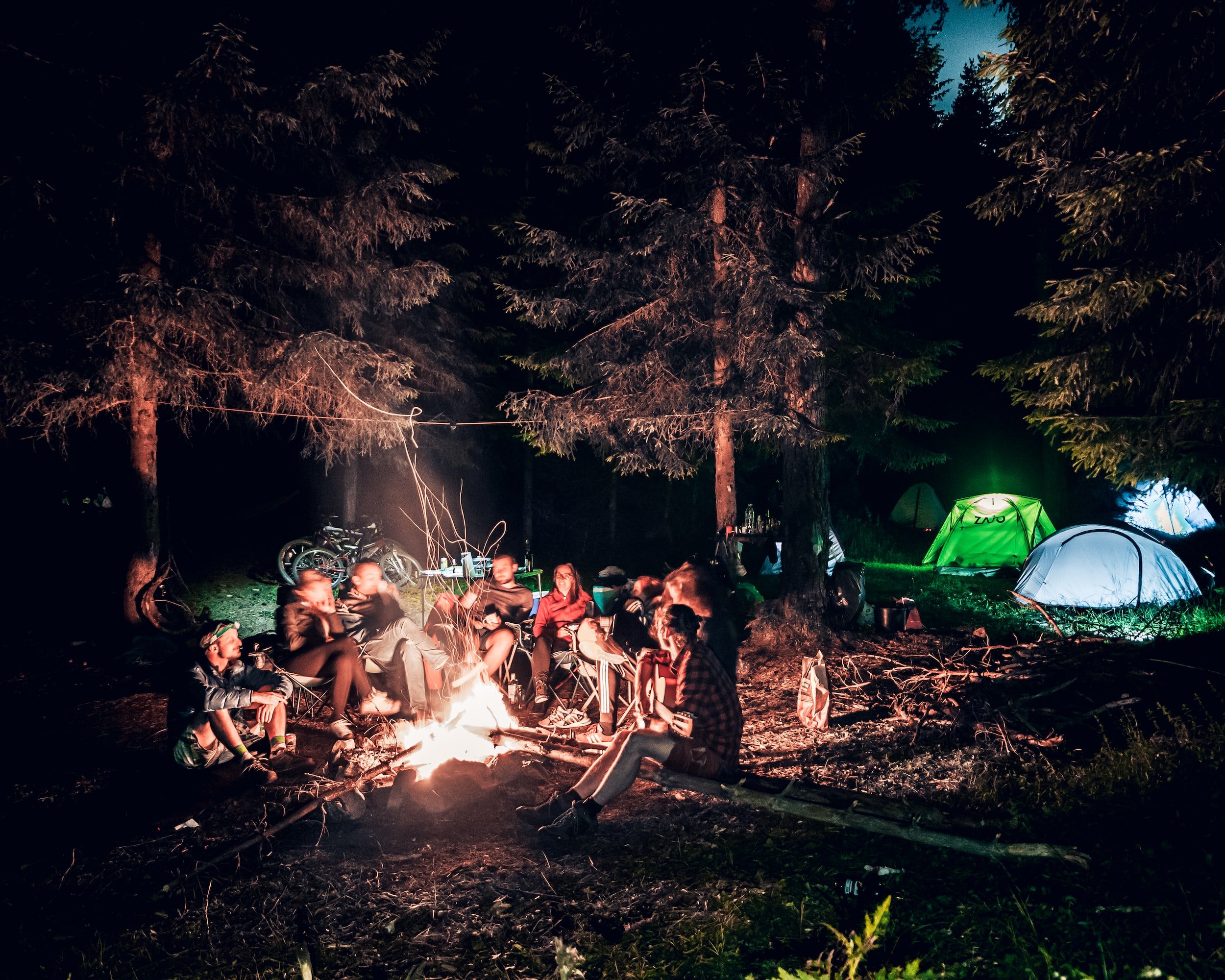 calm outdoor group meeting