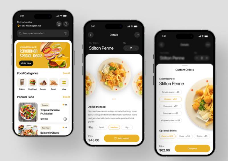 culinary tools and social media interface